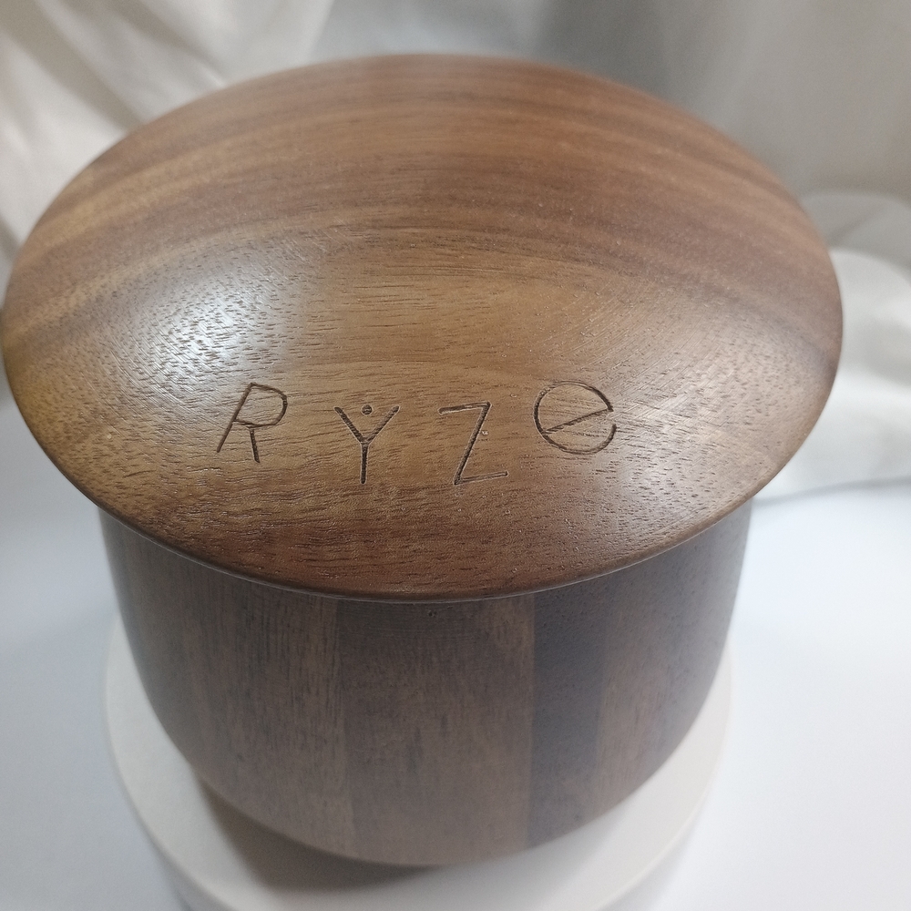 Ryze 🍄Mushroom🍄 Coffee Wooden Storage Jar New